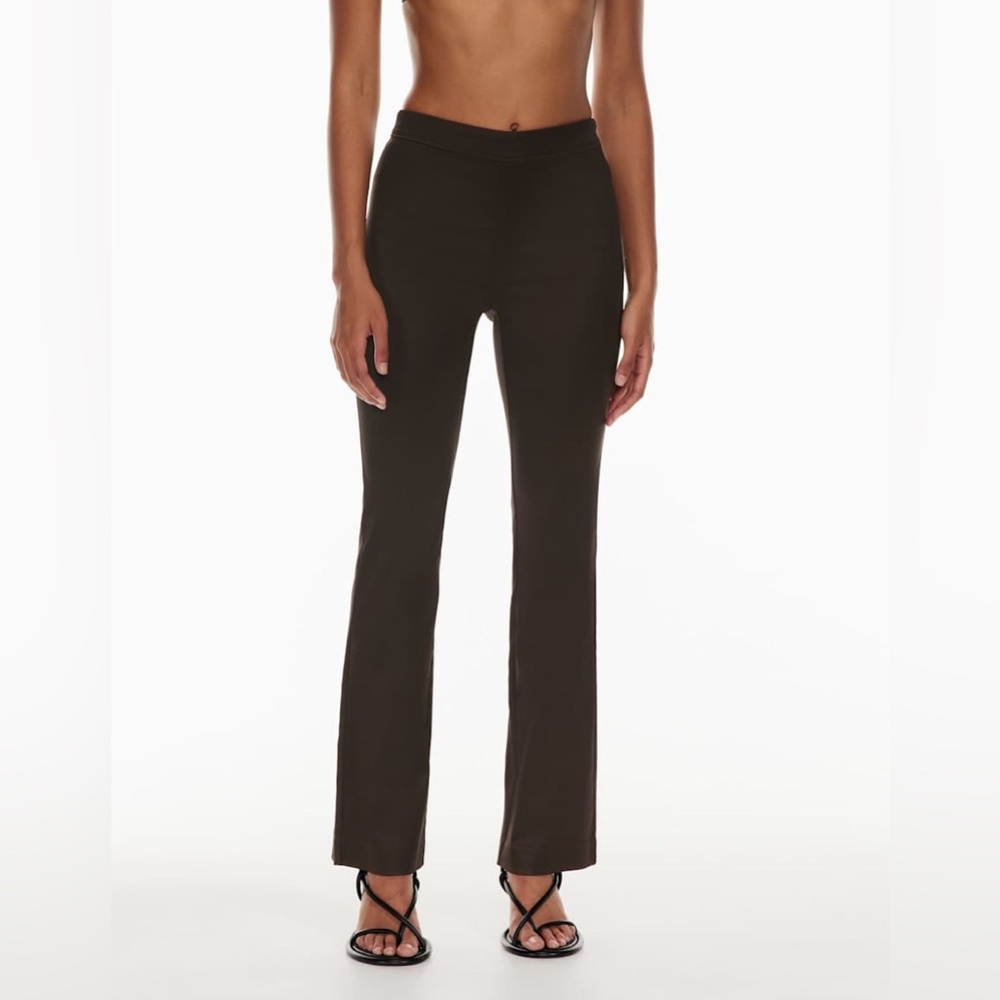 Aritzia Ten by Babaton Sundance Pants in Brown size 2 High Waisted Flared Satin